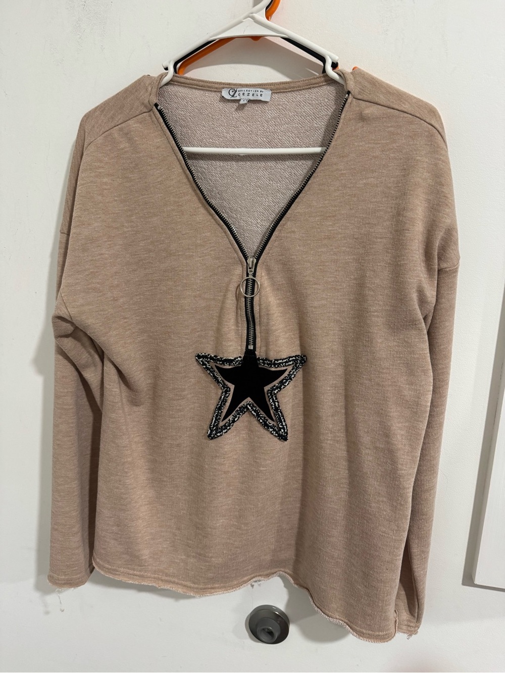 Igor Taupe Zip-Star Pullover